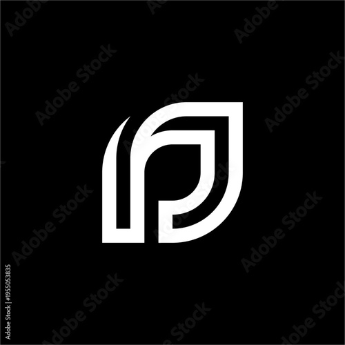 A futuristic logo merging the letter P with a sleek, minimalist geometric leaf silhouette.