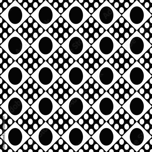 Abstract geometric black and white ellipse pattern background design