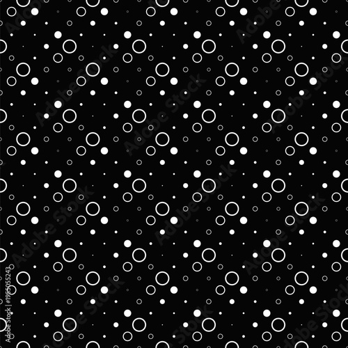 Monochrome geometrical abstract circle pattern background design