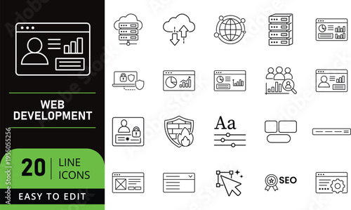 Web development icons and graphics