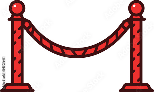 Red carpet rope barrier at met gala new york city event