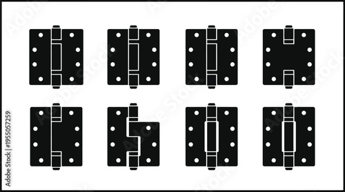 Silhouette Collection of Door Hinges with Various Mounting Hole Patterns cabinet hinge hardware