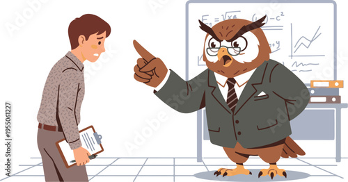 Mad Rooster Manager Illustration