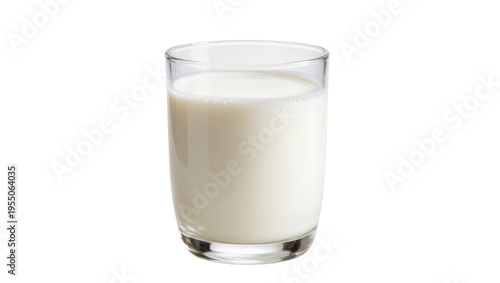 Obraz na płótnie Isolated refreshing clear glass filled with fresh white milk, a healthy dairy dr