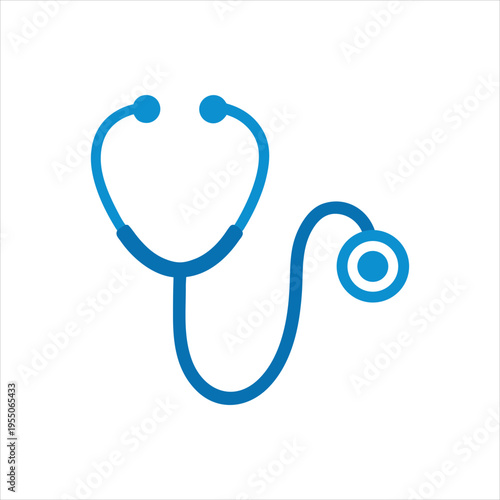 Medical Stethoscope Vector Flat Minimal Icon