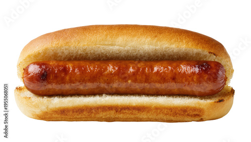 Foto Isolated classic American grilled hot dog in a toasted bun, ready for delicious
