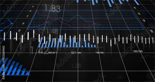 Streaming feed driving dashboard updating charts on dark grid, showing pies donut bars white ticks