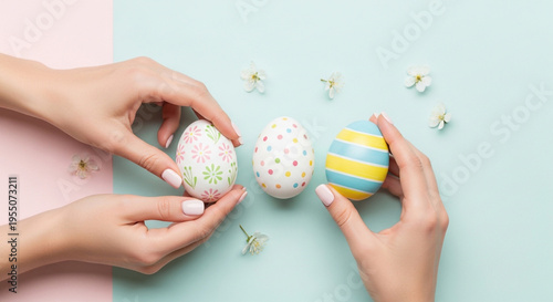 Hands Holding Easter Eggs