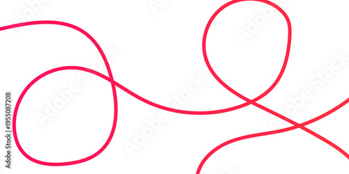 Colorful gradient ribbon line and colorful swirling curves. Abstract wavy flow pattern wallpaper. Line cable for squiggle curve long abstract tangle. Line doodle rope elements.	