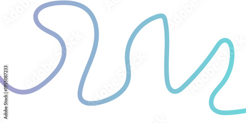 Colorful gradient ribbon line and colorful swirling curves. Abstract wavy flow pattern wallpaper. Line cable for squiggle curve long abstract tangle. Line doodle rope elements.	