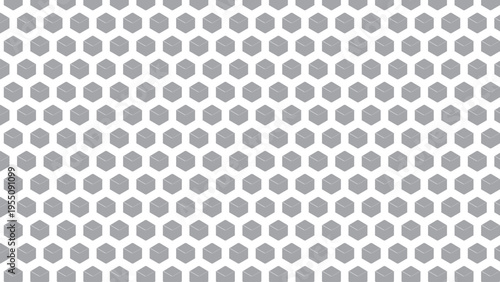 Seamless pattern of modern abstract geometric isometric 3D cubes, featuring a minimalist light gray and white repetitive design, perfect for contemporary backgrounds and digital art.
