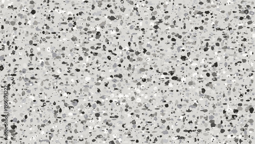 Terrazzo seamless pattern background texture, modern abstract design featuring irregular grey, black, and white stone chips, a sophisticated contemporary elegant surface for flooring, walls, and decor