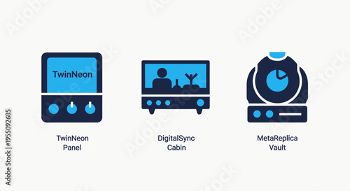Digital devices and screens: computer monitor, tv screen, camera icon, modern graphic design icons, digital media, technology concepts