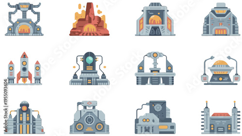 Futuristic Buildings and Industrial Structures.