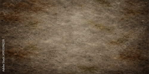 Aged brown parchment and worn leather textures combine with a dark grunge pattern to create a stained vintage backdrop on rough antique paper