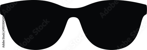 A sleek vector graphic illustration of black sunglasses