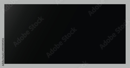 Empty Black Screen: A blank black rectangle, suggesting a void of potential, perfect for displaying digital content or conveying minimalist aesthetics. 