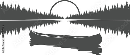 Victoria day canada celebrating heritage with a peaceful canoe on a serene lake