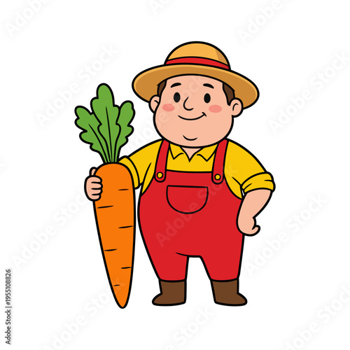 farmer carries carrot after they have been harvested