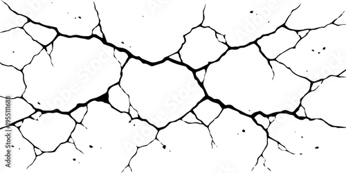 Cracked concrete wall with dry paint texture