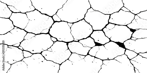 Seamless dry cracked stone wall texture