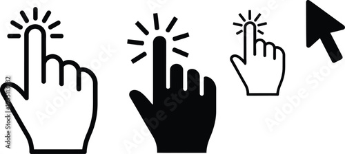 Computer mouse click cursor icons