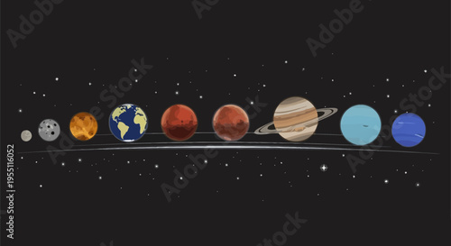 Hand-Drawn Solar System Planets Illustration