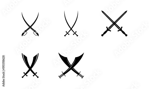 Different types sword illustrations