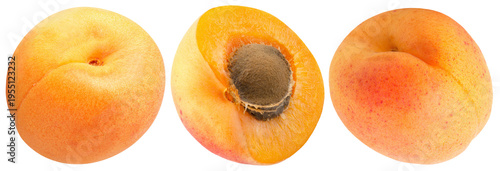 Apricot fruit isolated on white background