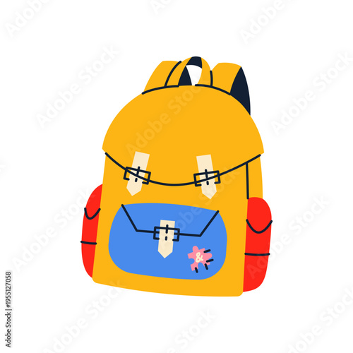 Backpack, travel bag vector illustration.