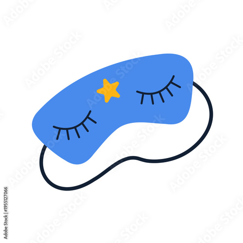 Funny sleep mask vector illustration.
