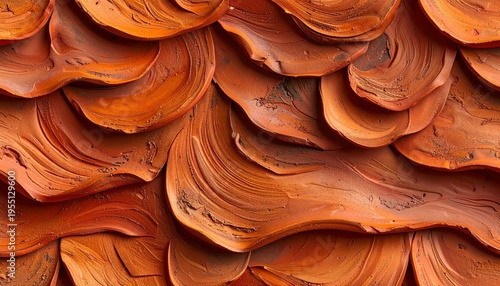Rustic Terracotta Swirl Texture Warm Earth Tones Detailed Pattern