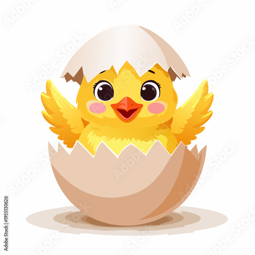 Süßes Küken im Ei