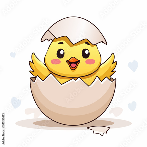 Süßes Küken im Ei