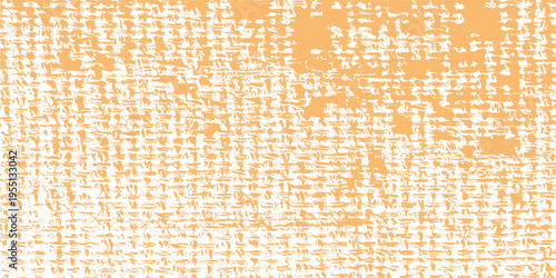 Orange grunge texture background with distressed halftone pattern, weathered rustic canvas effect for graphic design