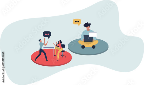 Blended learning as education system in classroom and online courses.Knowledge and skills development with e-learning method.person's life situation and his activities.