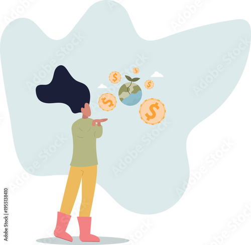 Fair trade with sustainable environment attitude as ethical business .Eco friendly and honest salary for work or resources exploitation .person's life situation and his activities.