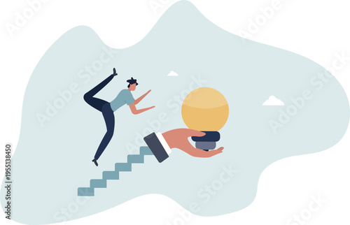 Inspiration idea to inspire or motivate people to success, business innovation or creativity, solution or invention concept.person's life situation and his activities.