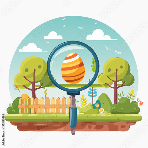 Eier-Suchspiel Illustration
