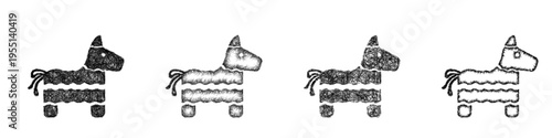 Sketch pinata icon design set