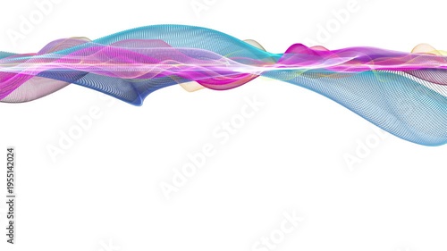 Fantastic video animation with particle wave object in slow motion and space for text, 4096x2304 loop 4K