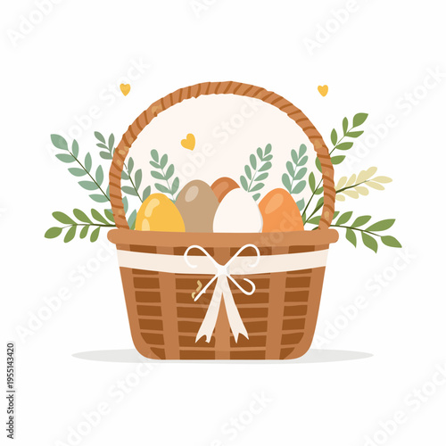 Umweltfreundliche Osterdekoration Naturkonzept Vektor