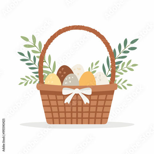 Umweltfreundliche Osterdekoration Naturkonzept Vektor