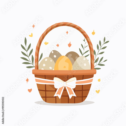 Umweltfreundliche Osterdekoration Naturkonzept Vektor