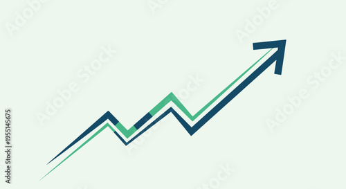 Upward trend arrow graphic showing business growth and progress
