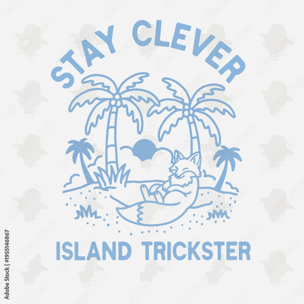 Obraz premium T shirt with island trickster graphic.