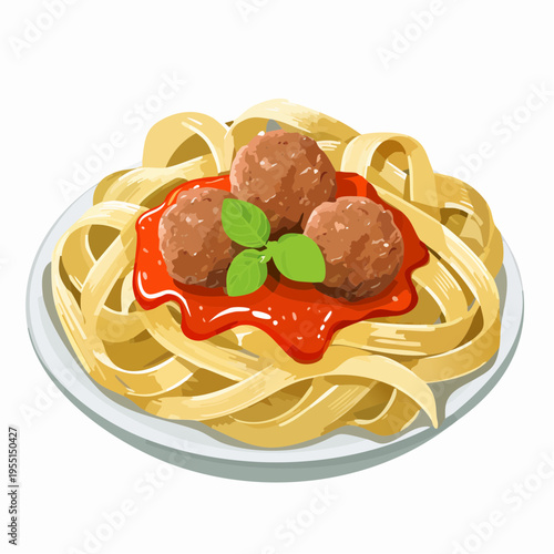 Nudeln mit Fleischbällchen