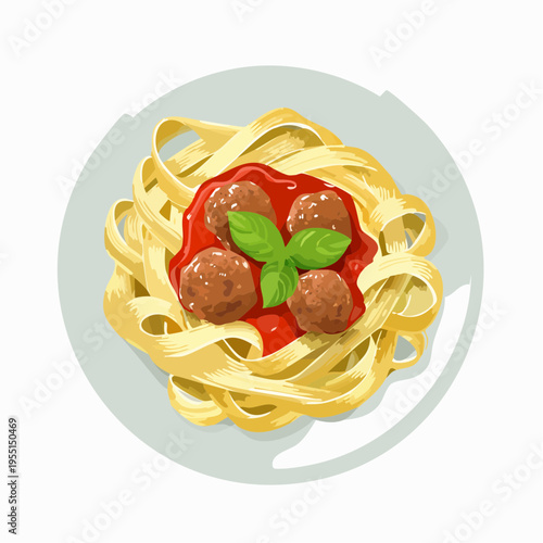 Nudeln mit Fleischbällchen