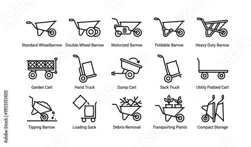 Modern wheelbarrows and garden carts: designs for every task illustrated