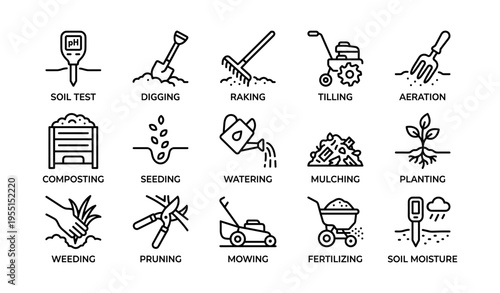 Essential gardening tools and processes: soil testing, aeration, seeding, and more